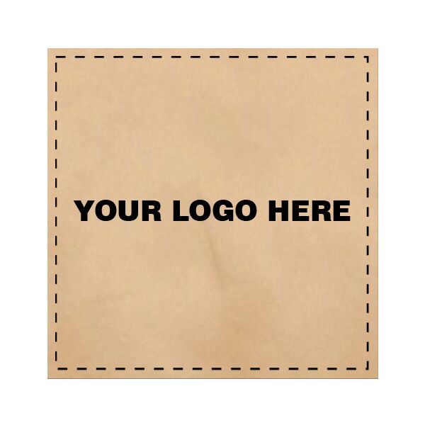 2.5" x 2.5" Square Leather Patch - Laser Engraved Thumbnail