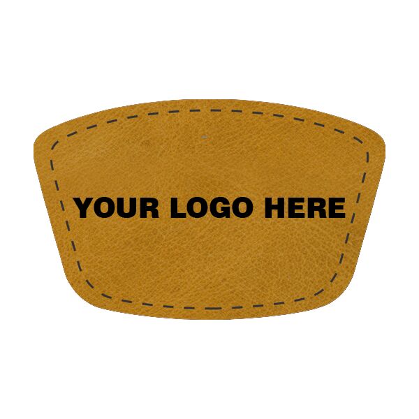 3.5 x 2.2 Leather Shield Patch - Laser Engraved Thumbnail