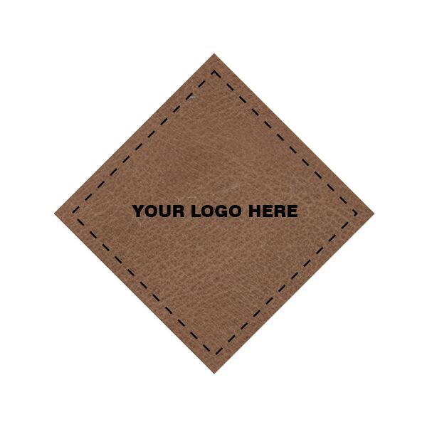 2.5 x 2.5 Diamond Leather Patch - Laser Engraved Thumbnail