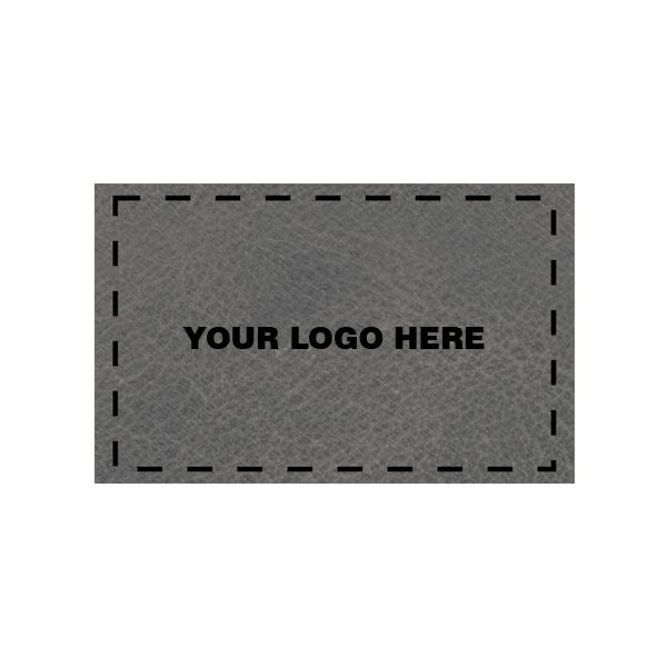 3" x 2" Leather Rectangle Patch Thumbnail