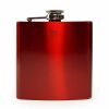 6 oz. Gloss Red Laserable Stainless Steel Flask Thumbnail