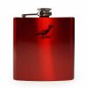 6 oz. Gloss Red Laserable Stainless Steel Flask Thumbnail