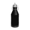 Polar Camel 64 oz. Black Vacuum Insulated Growler with Swing-Top Lid Thumbnail